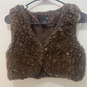 H&M Chocolate Faux Fur Vest